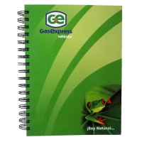 Cuaderno Argollado pasta dura, Media Carta, de 23 x 16 cmts