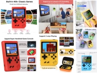 Juegos Retro Portatiles 400 en 1, 11.5 x 7.5 x 2 cmts