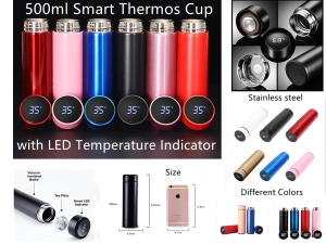 Termo Metalico de 500 ml con indicador LED de Temperatura