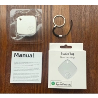 Llavero Sualio Tag, imitacion Airtag, de 38 x 38 x 7 mm, en caja de carton