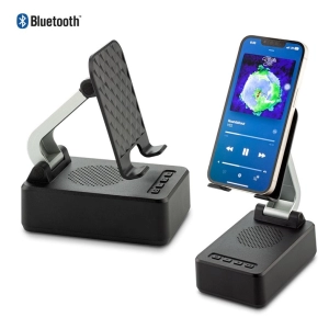 Parlante Bluetooth con Stand para Celular, de 11.5 x 7.5 x 7 cmts