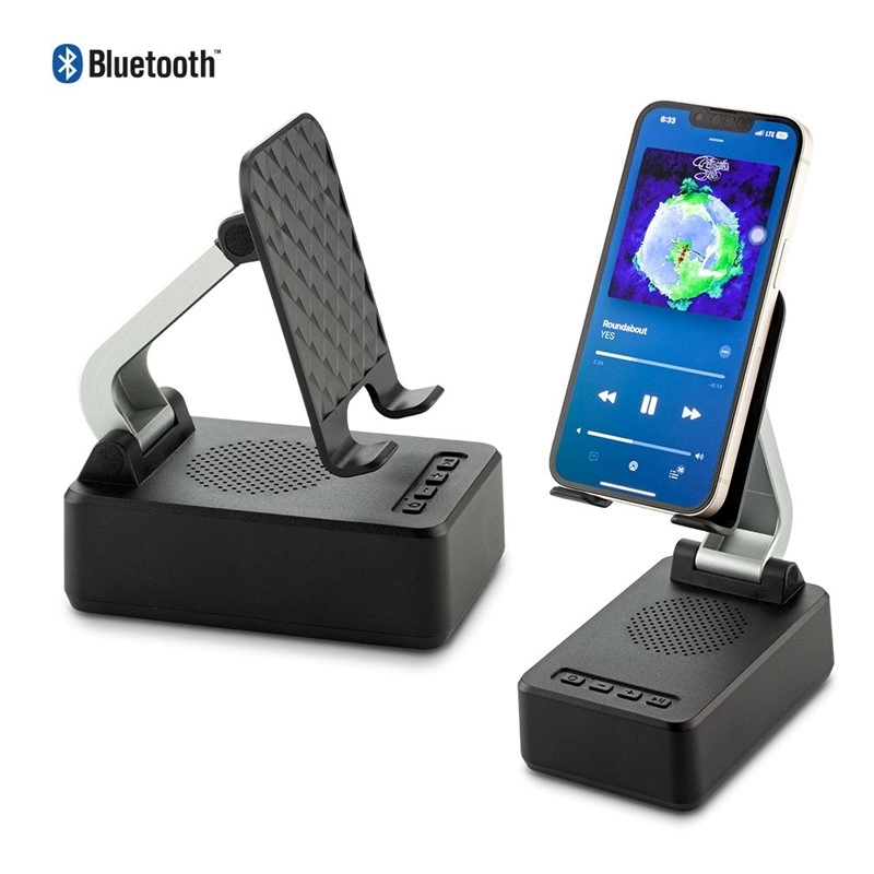 Parlante Bluetooth con Stand para Celular, de 11.5 x 7.5 x 7 cmts