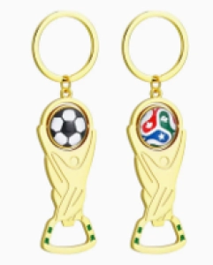 Llavero Metalico con Destapador y Balon de Futbol