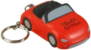Llavero Antistress,  en forma de carro, elaborado en PU,
