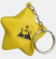 Llavero Antistress,  elaborado en PU, en forma de Estrella