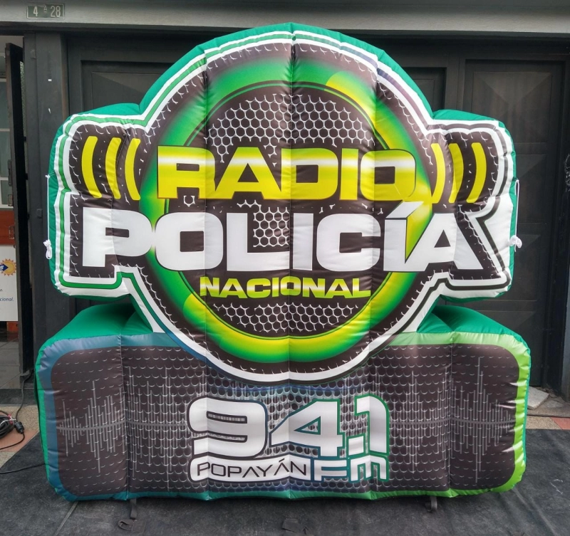 Dummy Inflable Estatico diseño Radio Policia