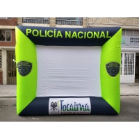 Dummy Inflable Estatico Telon Pantalla Policia Nacional
