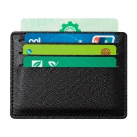 Billetera Porta Tarjetas Watson, en cuerina, con 3 bolsillos c/cara, 10.7x8.5 cm