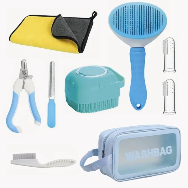 Set de Belleza para Mascotas, en estuche de 22 x 13 x 7 cmts