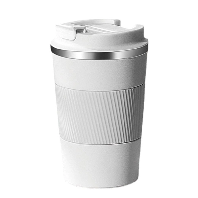 Mug Manila, 380 ml, en acero inox doble capa, grip en silicona, 14.7 x 7 cm