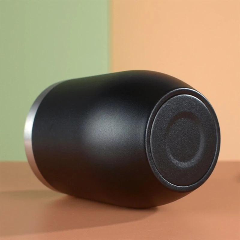 Mug Dominica 350 ml, doble pared acero inox, tapa cierre presion, 12 x 6.8 cm