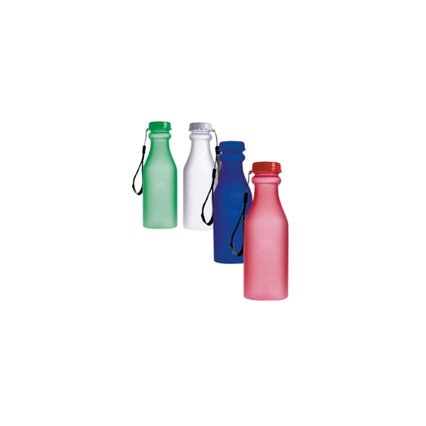 Botella Milk, plástica, tapa retro, 550 ml., 21 x 6.5 cmts de diametro