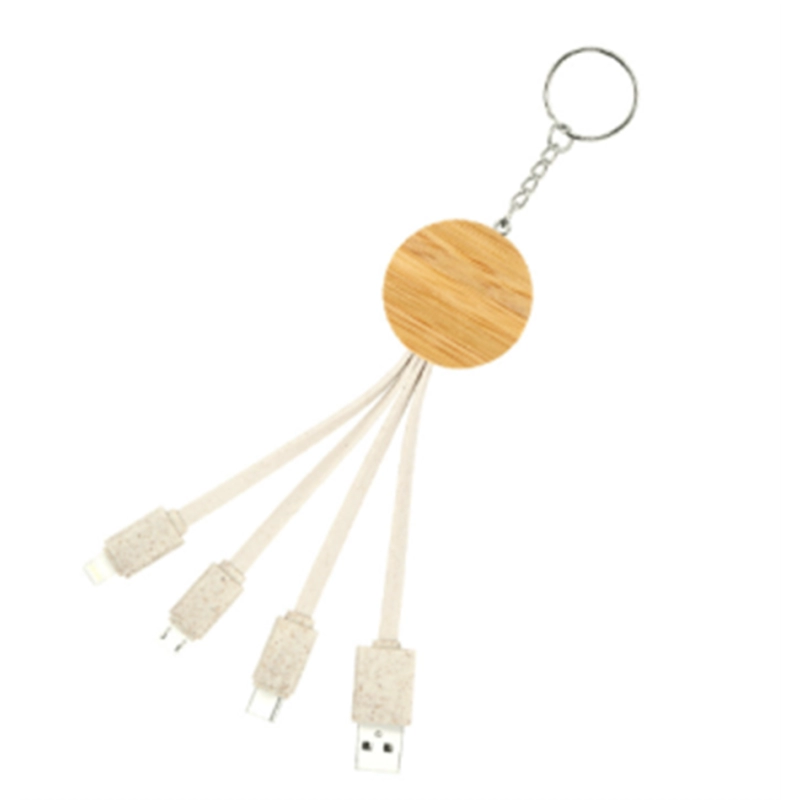 Cable Multiconector x 3 en Madera