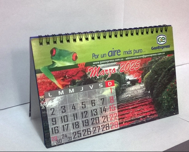 Calendario de Escritorio Gas Express de 13 x 21 cmts,