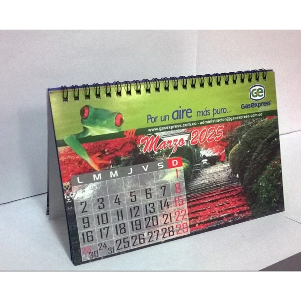 Calendario de Escritorio Gas Express de 13 x 21 cmts,