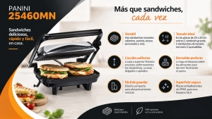 Sanduchera Panini, tamaño 25 x 20 cmts