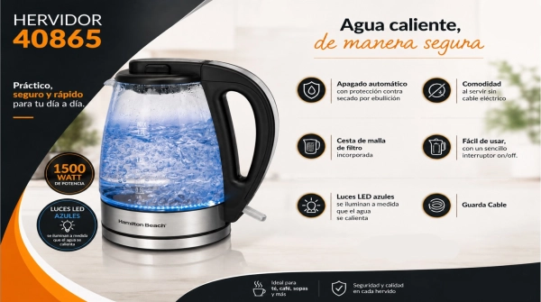 Hervidor Hamilton Beach, de 1500 W de capacidad