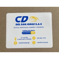 Portadocumentos Sencillo de 1 bolsillo para Soat del Carro, tamaño 11 x 8.5 cmts