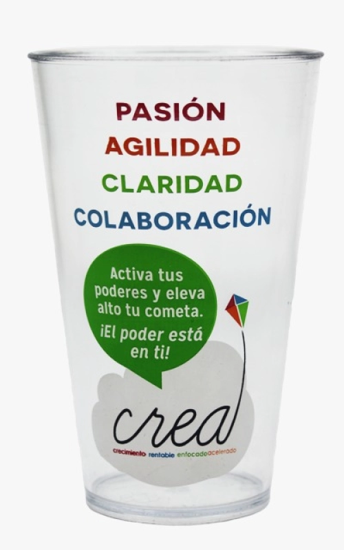 Vaso de 20 onzas, 591 ml, 14.6 alto,  9.4 cmts diametro, sin tapa