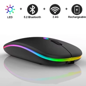 Mouse Inalambrico Bluetooth + 2.4G optical wireless, 112 x 58 x 25 mm