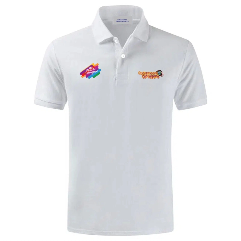 Camiseta tipo polo en tela dry fit