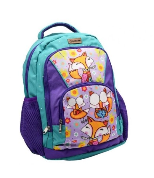 Morral Infantil Danubio, en lona, sublimado, con varios bolsillos, 40x32x15