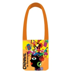 Bolso Recocha, para Carnaval, en Kambral, 25 x 35 cmts, una colgadera, sublimado