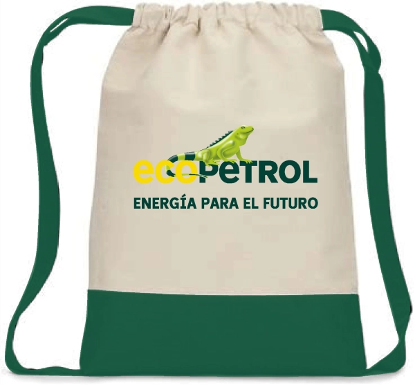 Tula Parma, en algodon 100%, bicolor, 41 x 35 cmts, c/cinta faya tipo morral
