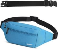 Canguro Kingston, en lona de poliester, doble bolsillo, tamaño 28 x 15 x 10 cmts,