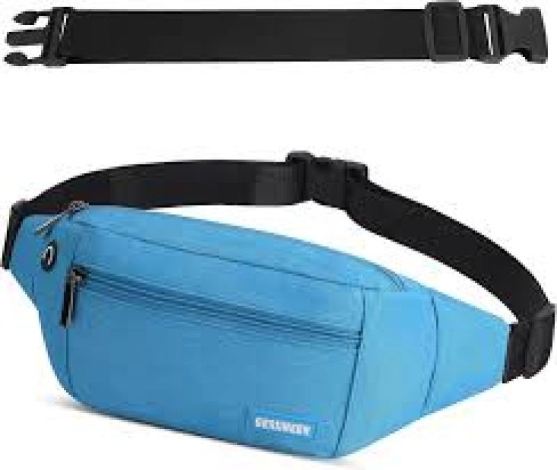 Canguro Kingston, en lona de poliester, doble bolsillo, tamaño 28 x 15 x 10 cmts,