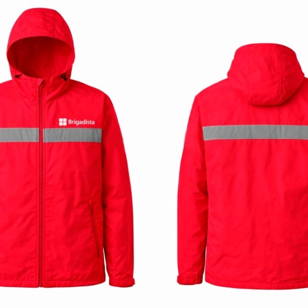 Chaqueta Impermeable Freeport, windbreaker, con capucha y reflectivo