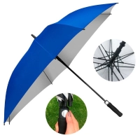 Paraguas UV Cuadrado de 28”,  automatico, mango recto espumado, anti brisa