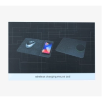 Mouse Pad con Cargador Inalámbrico, en tela + microfibra, 10W