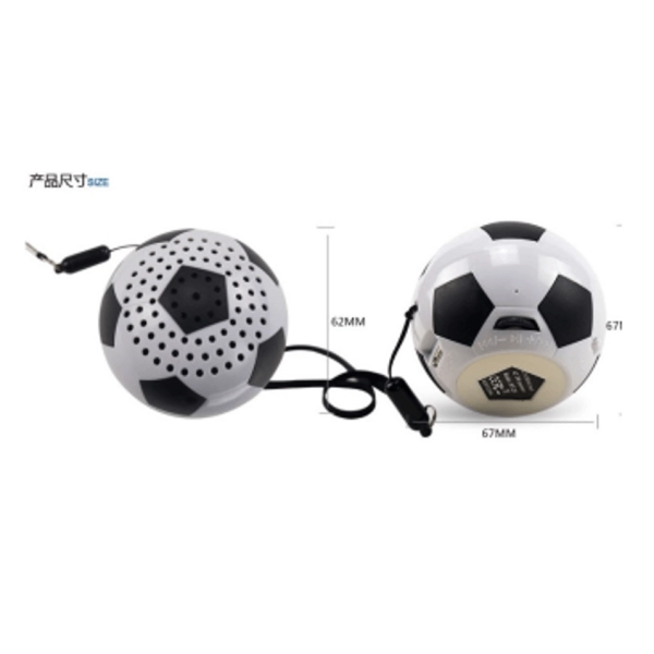 Parlante Bluetooth en ABS en forma de balon de Futbol modelo 2, 6.2 x 6.7 cmts