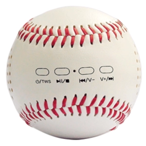 Parlante Bluetooth en ABS en forma de pelota de beisbol, 7.2 x 7.2 cmts
