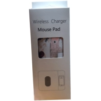 Mouse Pad con Cargador Inalámbrico en tela impresa, PU + Rubber, 15W