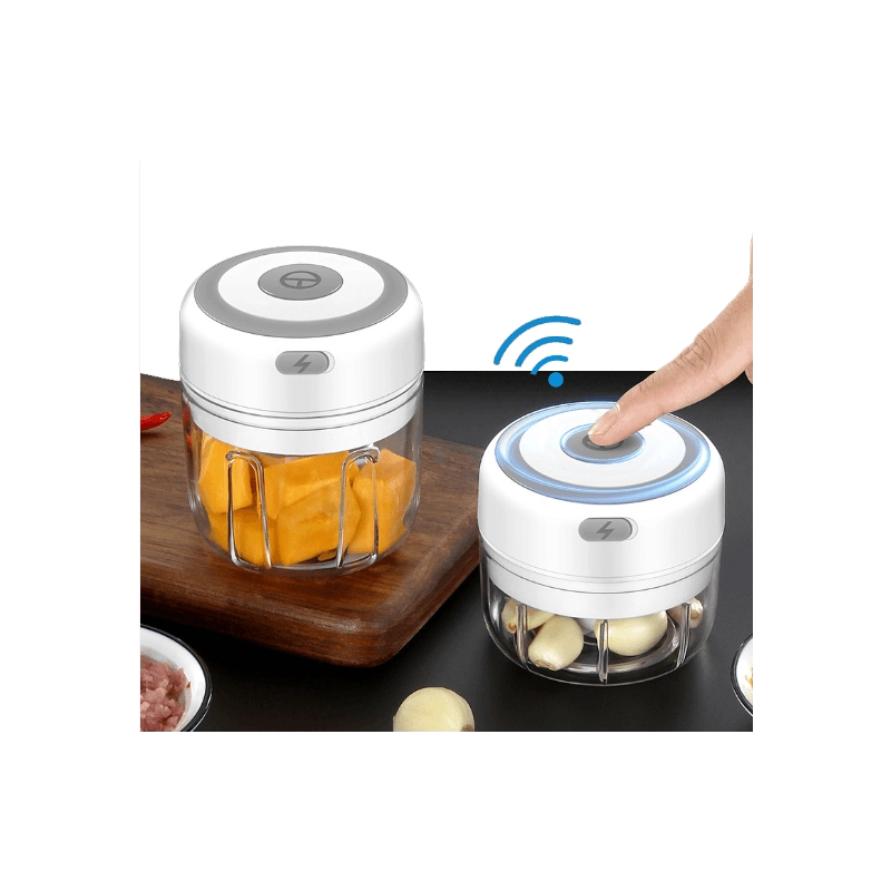 Picador Electronico de Ajo, 250 ml, recargable con USB