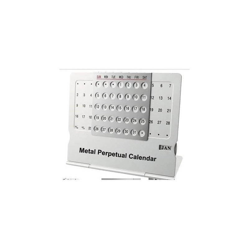 Calendario Perpetuo metalico, para escritorio
