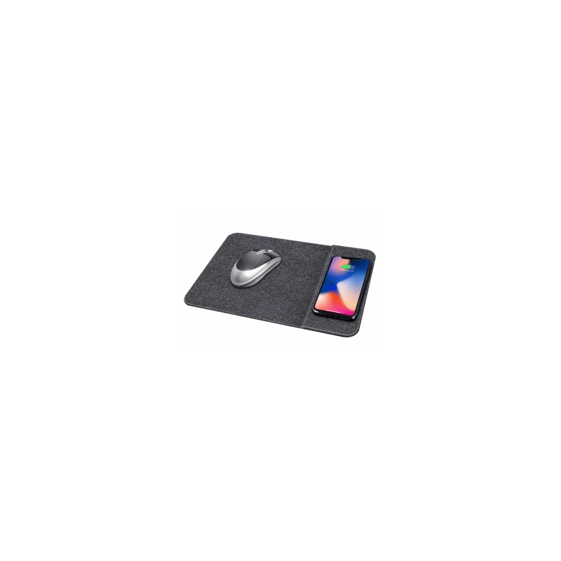 Mouse Pad con Cargador Inalámbrico, en tela + microfibra, 10W