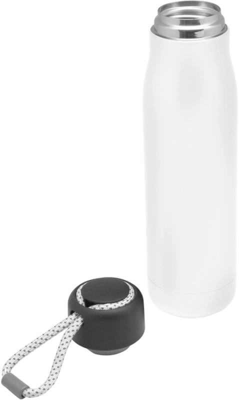 Botella Doble Pared en Acero, de 500 ml, con manija, de 25.5 x 7 cmts,