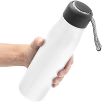 Botella Doble Pared en Acero, de 500 ml, con manija, de 25.5 x 7 cmts,