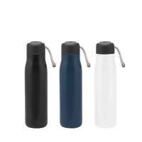 Botella Doble Pared en Acero, de 500 ml, con manija, de 25.5 x 7 cmts,