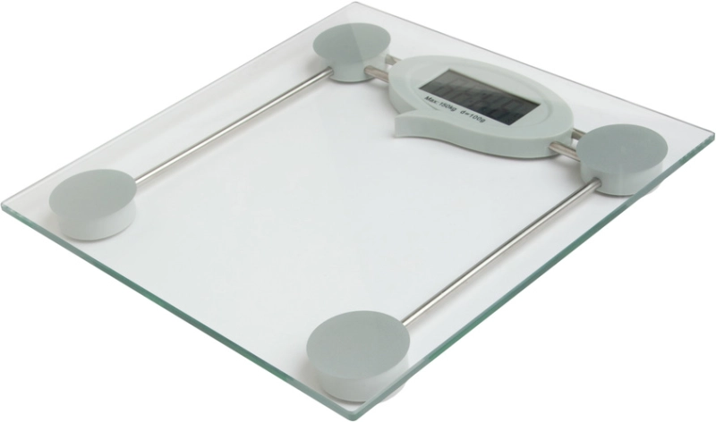 Bascula de Vidrio con Pantalla LCD, tamaño 28 x 29 cmts