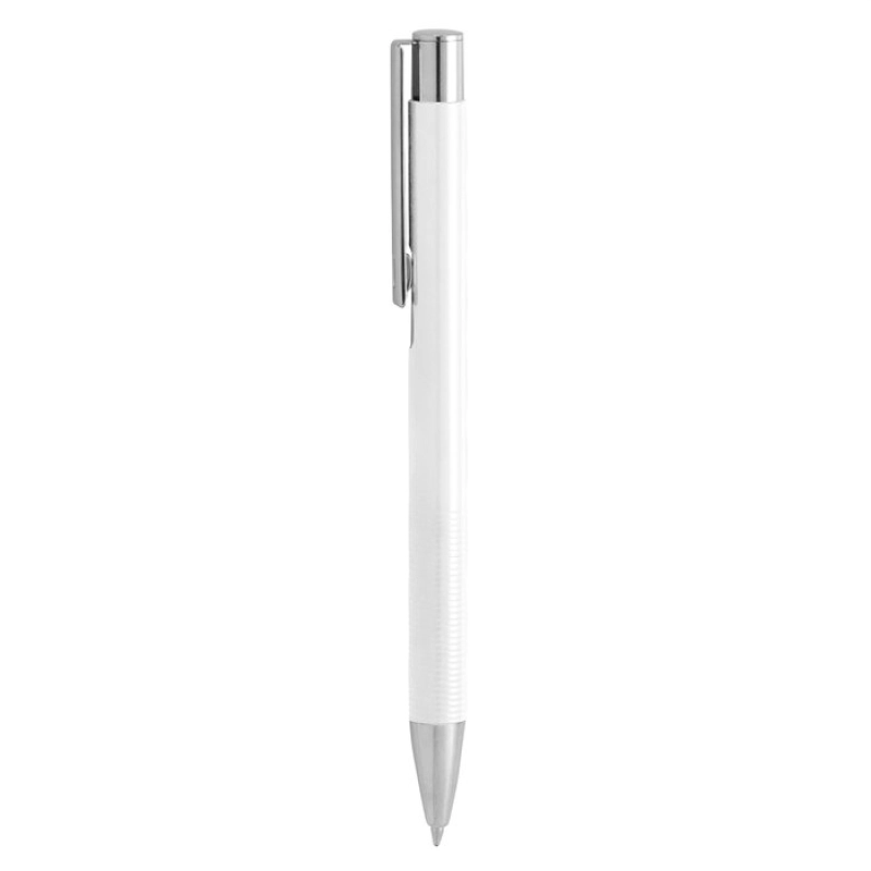 Boligrafo metalico retractil, acabado mate, de 13.7 cmts