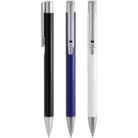 Boligrafo metalico retractil, acabado mate, de 13.7 cmts