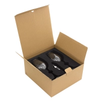 Set de 2 Copas de Vino y Sacacorchos, en caja de regalo 7.4x 20 cmts