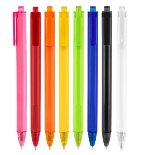 Boligrafo plastico Retractil mate de 14.3 cmts