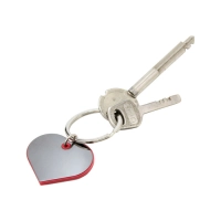 Llavero en forma de Corazon, estructura plastica con acero, 4.3 x 3.5 x 0.35