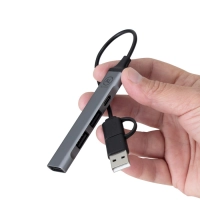 Adaptador Hub Multipuerto de 9.6 x 1.5 x 0.6 cmts