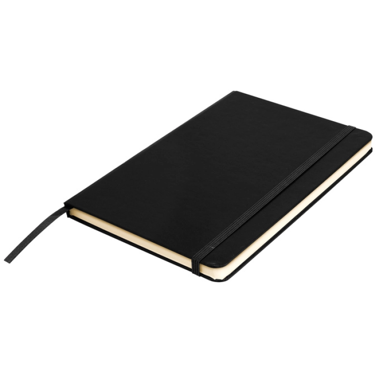 Libreta con cubierta en Cuerina, 80 hojas, tamaño 14 x 21 x 1.5 cmts,